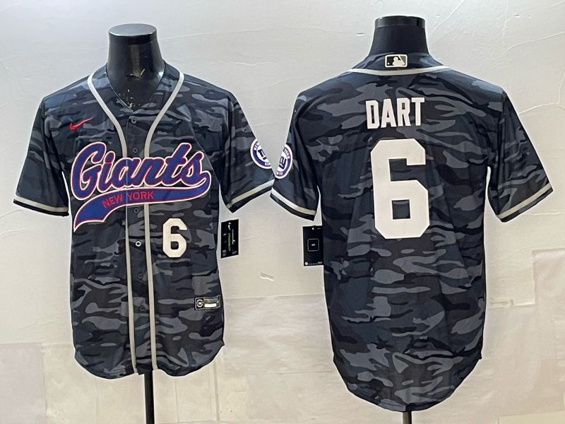 Men 2025 New York Giants #6 Dart Camo Joint Name Nike Limited NFL Jersey 003->new york giants->NFL Jersey